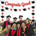 thumbnail image 4 of KatchOn, Glitter Red Congrats Grad Banner - 10 Feet, No DIY | Black and Red Graduation Banner with Cap Graduation Garland, Graduation Decorations 2026 | 2026 Graduation Party Decoration, 4 of 6