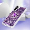 thumbnail image 5 of Glitter Clear Sparkly Bling Case for Samsung Galaxy A14 5G for Women Girls, Flowing Liquid Quicksand Cover with Diamond Ring Holder Case for Samsung Galaxy A14 4G/5G  Purple, 5 of 14