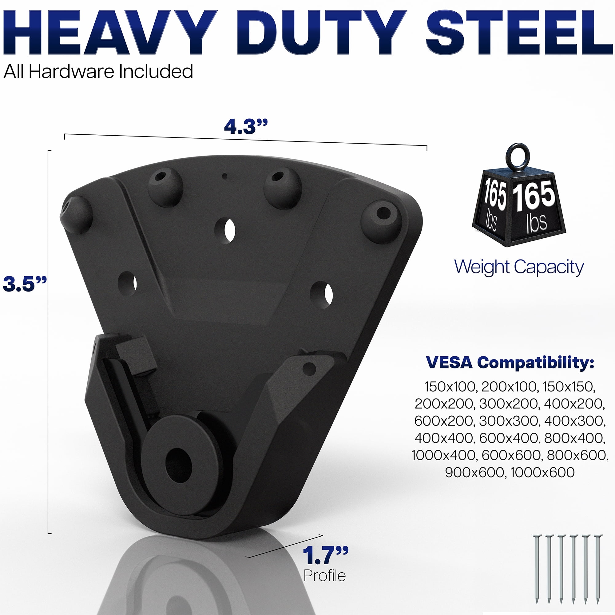 VIVO No Stud TV Wall Mount for Drywall, Fits 32 to 100 inch Screens