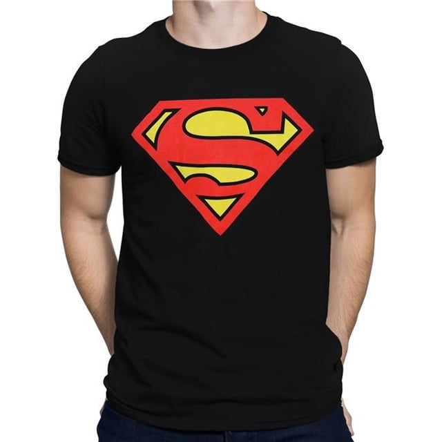 Superman Superman tssupblackL T-Shirt Homme III Noir - Grand