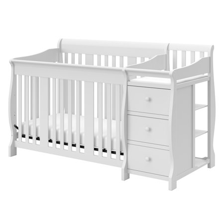 Storkcraft Portofino 4-in-1 Convertible Crib and Changer, White