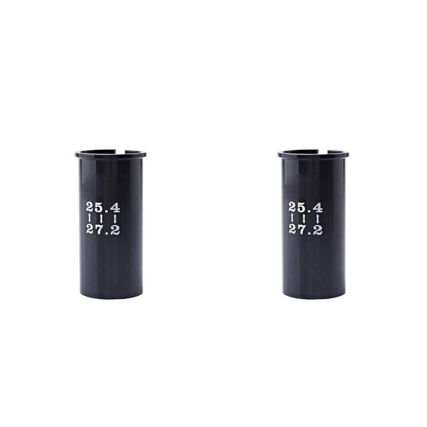 Greeniant Tubo de asiento de bicicleta de montaña, asiento de bicicleta de carretera, tubo de tija de sillín, adaptador de manga reductora, negro 27.2 mm 2piezas