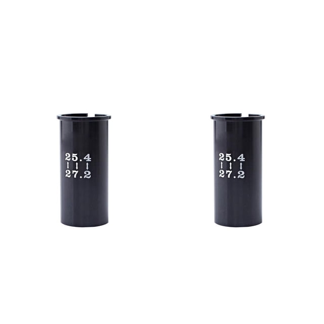 Greeniant Tubo de asiento de bicicleta de montaña, asiento de bicicleta de carretera, tubo de tija de sillín, adaptador de manga reductora, negro 27.2 mm 2piezas