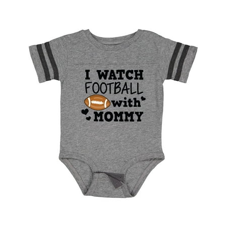 

Inktastic I Watch Football with My Mommy Gift Baby Boy Bodysuit