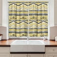 thumbnail image 2 of Ambesonne Yellow and Black Kitchen Curtains, Zig Zag Lines, 55"x45", Yellow Black and White, 2 of 3