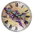 thumbnail image 1 of DesignArt Horloge Murale Grande Perroquets Violets, 1 of 2