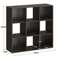 thumbnail image 2 of LINJH 9-Cube Wooden Storage Cabinet - Cube Organizer Display Bookcase Shelving for Bedroom - Versatile Modular Storage Unit with Adjustable Shelves, 2 of 24