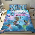 thumbnail image 1 of Magia de Sirena Conjunto de sábanas temático, trío de piezas, cómodo y amigable con la piel, diseño único, regalo de decoración para el hogar para familiares, amigos y fans, 90 cm * 190 cm, 1 of 6