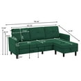 thumbnail image 3 of Soscana Living Room Sectional Sofa Couch with Reversible Ottoman 3 Seater L-shaped Couch Convertible Modular Sofa for Home Small Space Apartment Office Studio,Storage Design,Tool Free Assemble, 3 of 13