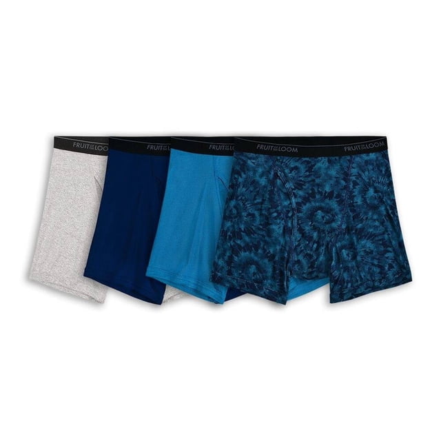 Bóxer Fruit of the Loom para Hombre Bóxer Ajustado Low Rise Algodón Sustentable Multicolor 4 Piezas Talla EG