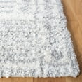 thumbnail image 3 of SAFAVIEH Parma Yvonne Geometric Shag Area Rug, Grey/Ivory, 6'7" x 6'7" Square, 3 of 8
