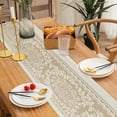 thumbnail image 6 of Btomtd Vintage Table Runner for Home Decor, Dining Table Cloth with Heat Insulation, Bohemian Style Linen Tea Table Runners and Cover, 47"x12", Beige-A, 6 of 6