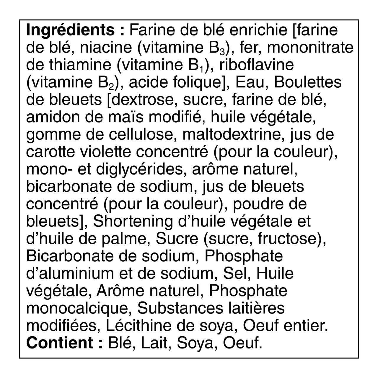 Gaufres EGGO* Saveur de bleuets, 280g (8 gaufres) 280 g, 8 gaufres