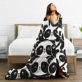 thumbnail image 5 of Panda Blanket Cute Panda Fleece Throw Blanket Fuzzy Plush Super Soft Cozy Warm Panda Blanket Gifts for Girls Boys Kids Women Bed Decor 50"X60", 5 of 6