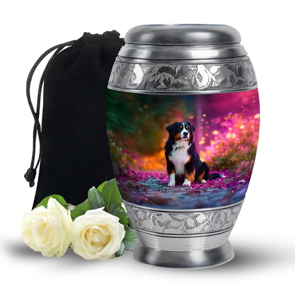 MUKTIVE Dog Burial Urn for Ashes for Women - Memorial Large Urns for Human Ashes - Cremation Urn for Burial Male & Female - 10 Inch Large Urns for 2 Adults
