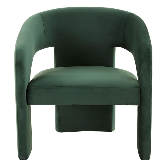 SAFAVIEH Couture Roseanna Modern Velvet Solid Accent Chair, Forest Green