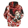 thumbnail image 3 of Demon Slayer Unisex Sweatshirts Loose Pullover Sweater Hooded Hoodie 3D Printing Jacket Winter Fall Clothes S, 3 of 7