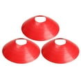 thumbnail image 2 of EeaseCA 12PC Marker Discs Football Soccer Rugby Round Cones Sports Equipment for Fitness Training (Red), 2 of 7
