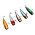 thumbnail image 2 of 5 uds señuelo de pesca duro simulación Popper cebo de pesca para bajos ríos lagos embalses 6,5 cm/9g 5 colores, 2 of 14