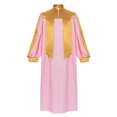 thumbnail image 4 of Men Church Robe Long Sleeve Stand-Collar Medieval Gowns Costume Unisex Metallic Gold Trim Church Choir Robes, 4 of 4