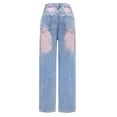 thumbnail image 4 of LYHaoo Versatile Girls Pants For School And Everyday Wear Slim Straight Leg Jeans In For Tween To Teen Comfortable Mid Waist Denim Trousers For Kids Wide Leg Jeans,Sizes 10 Years, 4 of 7
