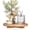 Brown, variant on Round Decorative Tray Wood Bathroom Counter Organizer Farmhouse Kitchen Decor Wooden Riser for Soap Dish, Perfume, Candle, Sponge, 9" - White