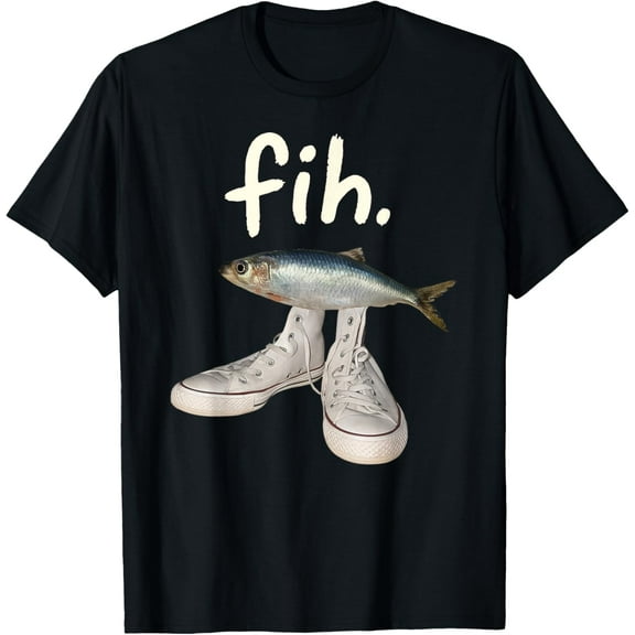 Fih Shoes Fish Stupid Meme Funny Fishing Dark Humor T-Shirt tee