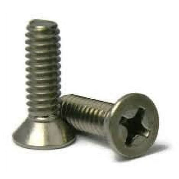 M6-1.00 x 60mm Machine Screws / Phillips / Flat Head / 18-8 Stainless Steel (Quantity: 100 pcs)