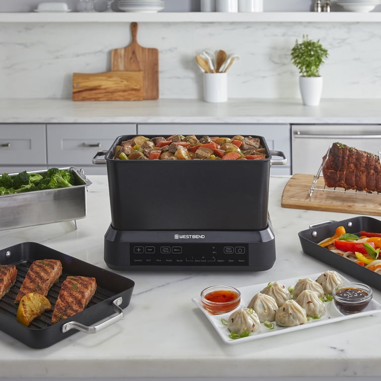 West Bend 6 Quart Versatility Cooker Plus, Black, 20 Functions West Bend 6 Quart Versatility Cooker Plus, Black, 20 Functions