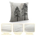 thumbnail image 4 of Leisuo Country Pillow Cushion Cover, Pine Trees in The Forest on Foggy Ombre Backdrop Art, Decorative Square Accent Pillow Case,Pale Mauve White, 4 of 5