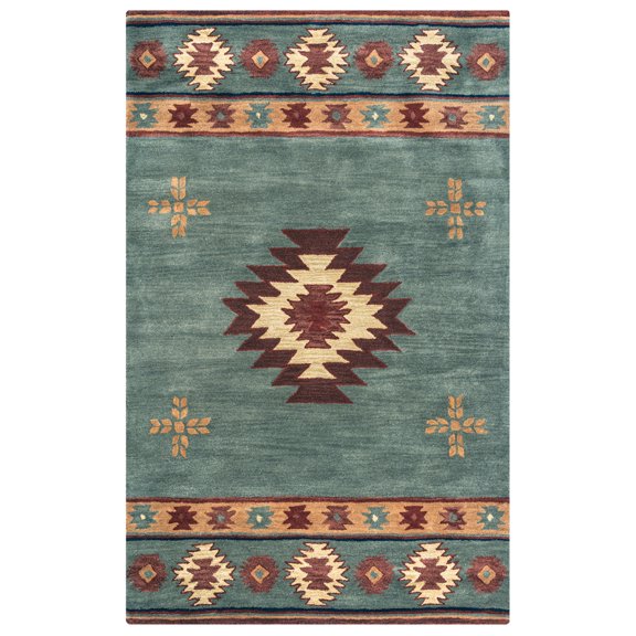 Gatney Rugs Frost Area Rug SU2008 Gray Blue Jagged Shapes 5' x 8' Rectangle