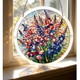 thumbnail image 1 of Patriotic Acrylic Suncatcher Stained Glass Style Window Hanging Ornament Independence Day Memorial Day Home Decor With Chain, 1 of 6