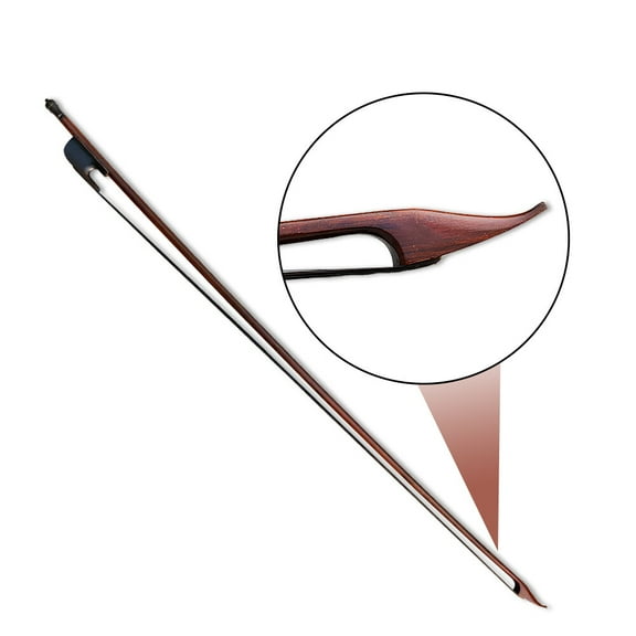 Violin bow 4/4 full size baroque bows brazilwood natural bow hair Violin Parts