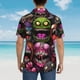 thumbnail image 4 of Balery Monstrous Cartoon Characters Camisas hawaianas de manga corta para hombre, camisas playeras de corte holgado, camisas de vacaciones con botones,X-Large, 4 of 7