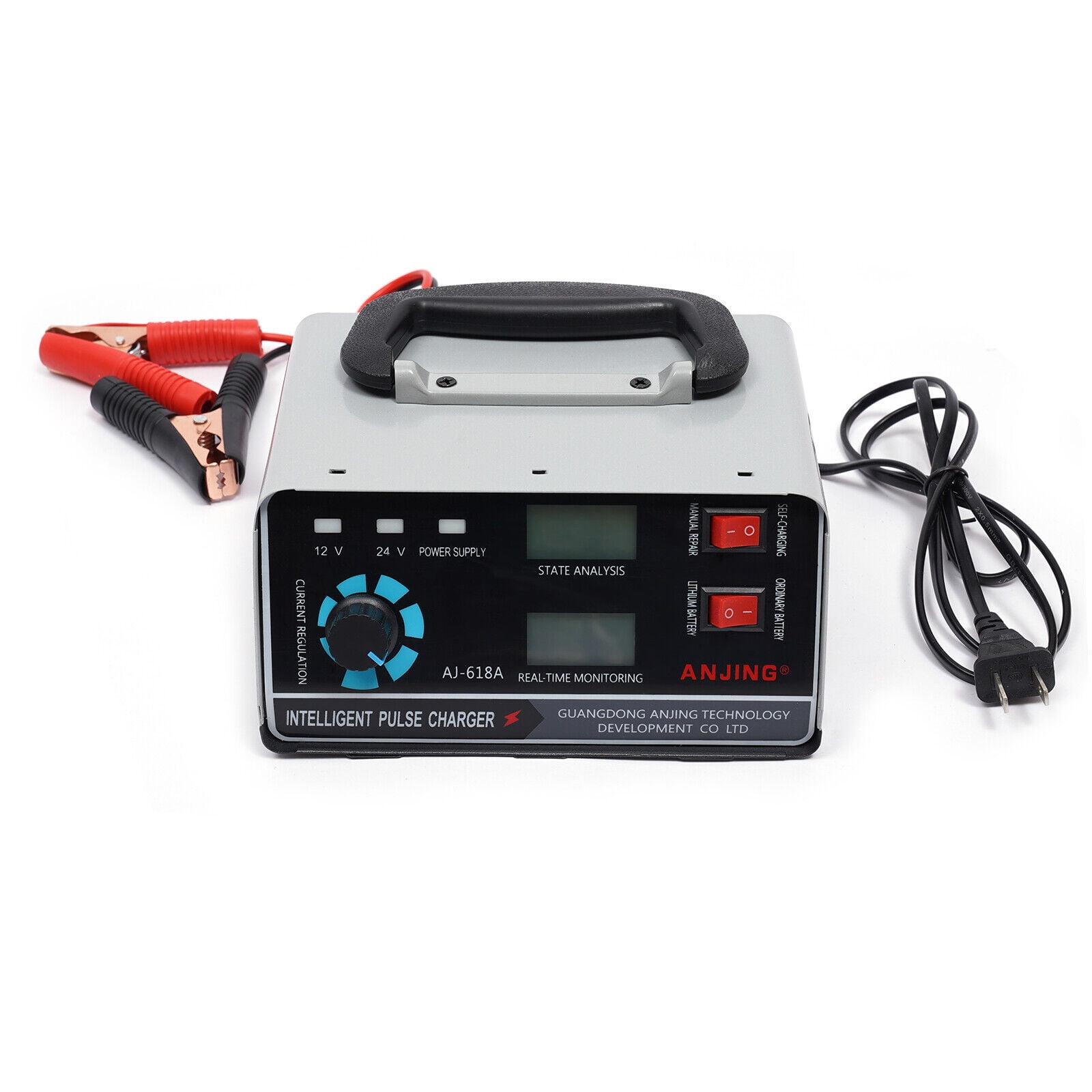 Car Battery Charger, 12V/30A 24V/15A Smart Automatic Battery Charger Maintainer Trickle Charger for Car Truck Motorcycle Lawn Mower Boat Marine RV SUV