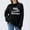 Black, variant on Women's Funny Graphic Print Oversized Pullover - Knit Long Sleeve Shirt, Casual Comfy Loose Fit Sweater