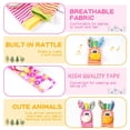 thumbnail image 3 of Wrist Rattle Foot Finder Socks Set for Baby Arm Hand Rattle Feet Leg Ankle Socks Newborn Soft Sensory Toys Baby Socks Newborn Rattles Toys Easter Gifts 0-3 6-12 Months Infant Girl Boy, 3 of 6