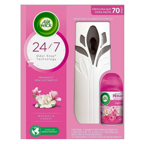 Aromatizante ambiental Air Wick FreshMatic magnolia y cherry aparato y repuesto de 250 ml
