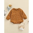 thumbnail image 2 of Qiylii Baby Girl’s Floral Bodysuit O-Neck Long Sleeve Triangle Romper,0-24M, 2 of 8