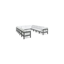 Meridian Furniture Nizuc White Outdoor Patio Modular Sectional