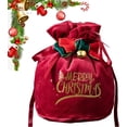 thumbnail image 4 of LINLIN Christmas Candy Bags, 2 pcs Christmas Velvet Gift Bags Pouches with Drawstring Small Candy Bags for Christmas Party Snack Gift Ornaments, 4 of 7