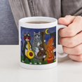 thumbnail image 4 of CafePress - Jazz Cats At Night Mug - 11 oz Ceramic Mug - Novelty Coffee Tea Cup, 4 of 4