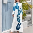 thumbnail image 4 of Nes Gadol Haya Sham dreidel dreydl dreydlekh sevivon Vestido largo Vestido de verano para mujer 2024 Vestido elegante, 4 of 5