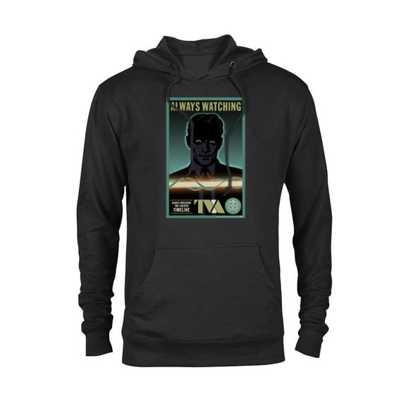 Marvel Loki Always Watching TVA Poster Retro - Pullover Hoodie for Adults - Customized-Black