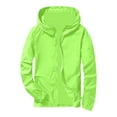 thumbnail image 3 of Windbreaker Jackets for Men Lightweight Reflective Zipper Outdoor Hiking Cycling Sport Hooded Coat Green XXXL, 3 of 4