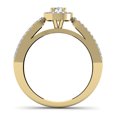 thumbnail image 4 of 0.80 Carat (ctw) 18K Yellow Gold Round Cut Diamond Ladies Bridal Vintage Halo Style Engagement Ring 3/4 CT, 4 of 4