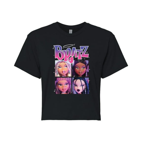 Bratz - Photo Grid - Cloe Sasha Yasmin Jade - Junior's Cropped Tee