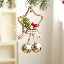 Honmine Christmas Craft Bells, Christmas Bell Door Hanger Wall Hanger Ornaments Berry Matsuba Pinecones for Christmas HOME Decorations