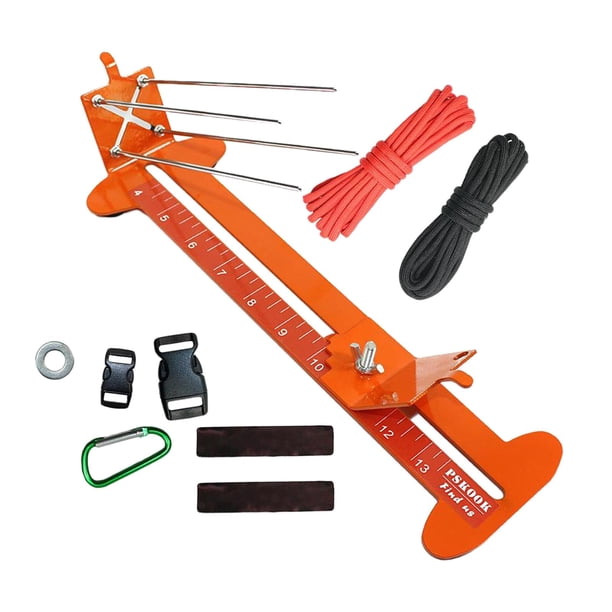 Kit de plantilla para hacer pulseras, plantilla ajustable de acero inoxidable para hacer pulseras DIY, ideal para cumpleaños naranja
