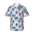 thumbnail image 6 of KLL Men's Hawaiian Shirt Short Sleeve Button Down Beach Shirts-Palm Leaves, 6 of 6